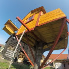 Ladder-and-Electric-Install.-DIYaffordable-Treehouse-Ideas